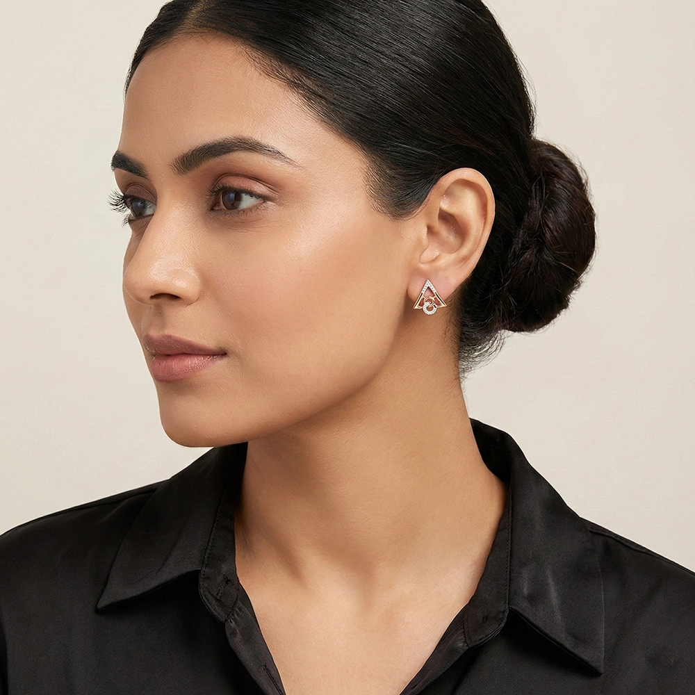 Earrings Rose Gold APS00371E - Image 2