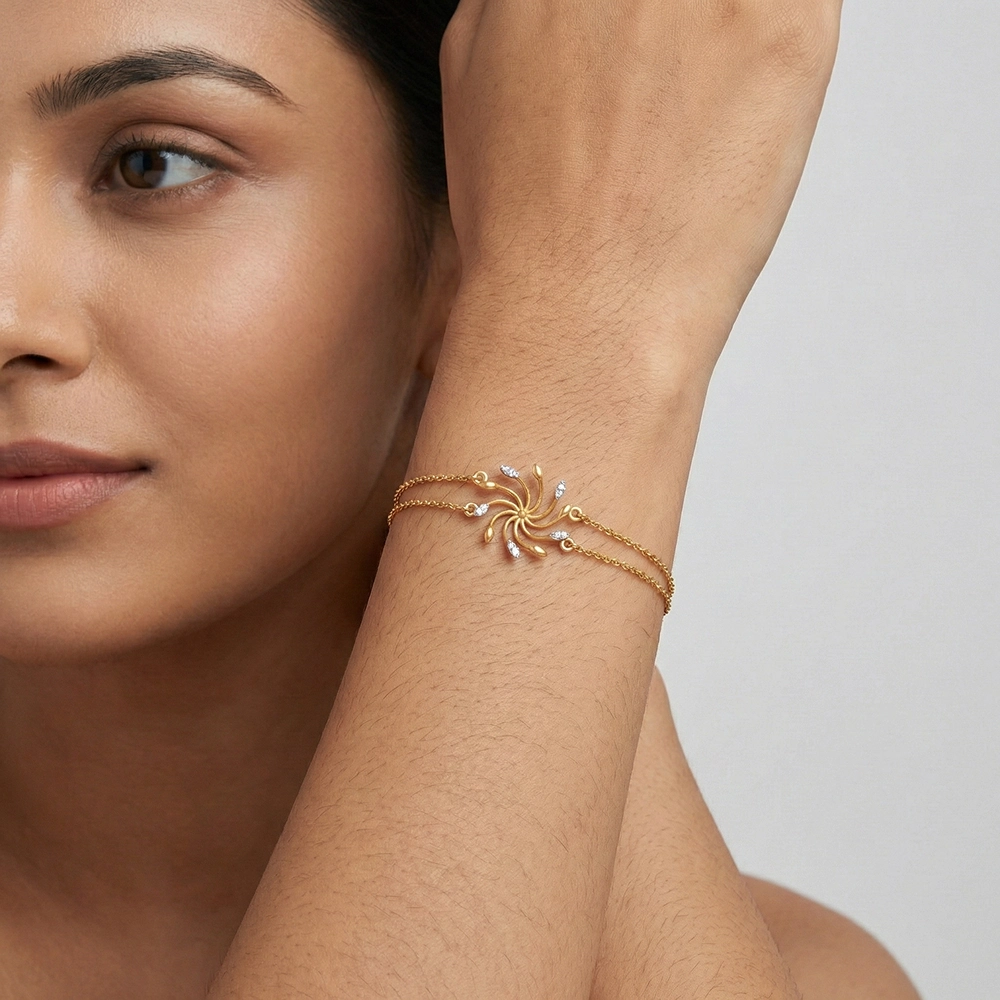 Yellow Gold Bracelet ALB00266 - Image 2