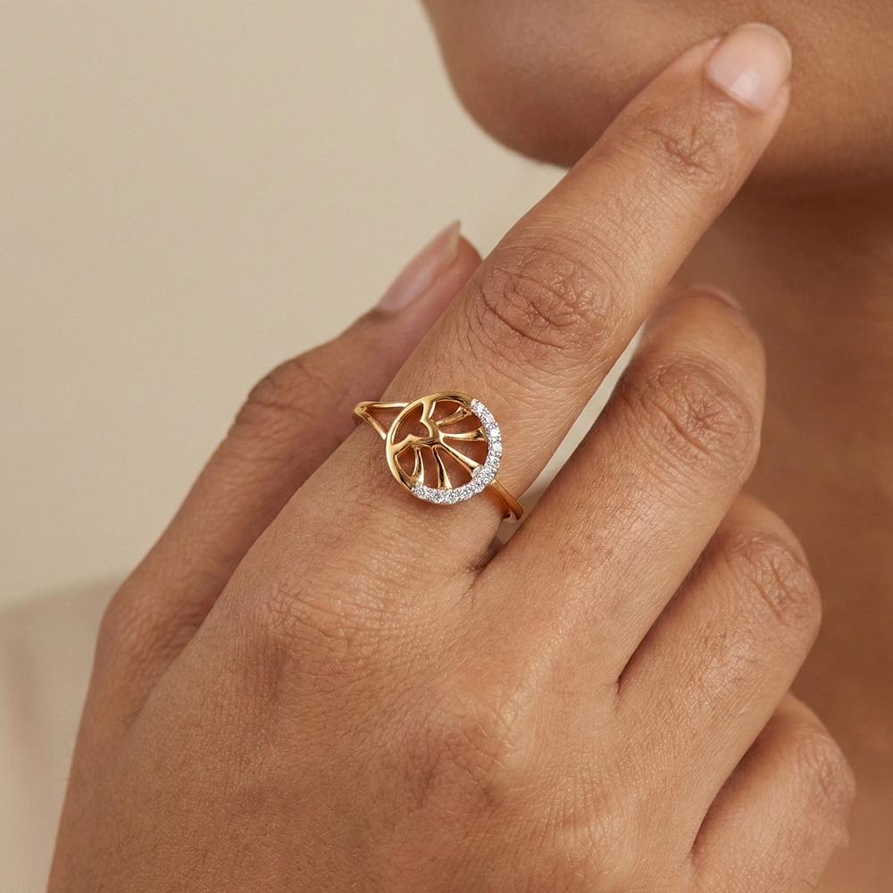 Yellow Gold Ring ALR00989 - Image 2