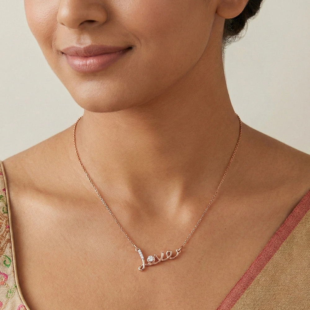 Rose Gold Necklaces AMS00154 - Image 2