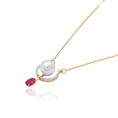 Yellow Gold Necklaces AMS00155