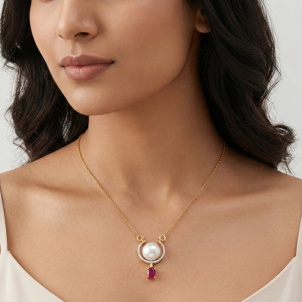 Yellow Gold Necklaces AMS00155 - Image 2