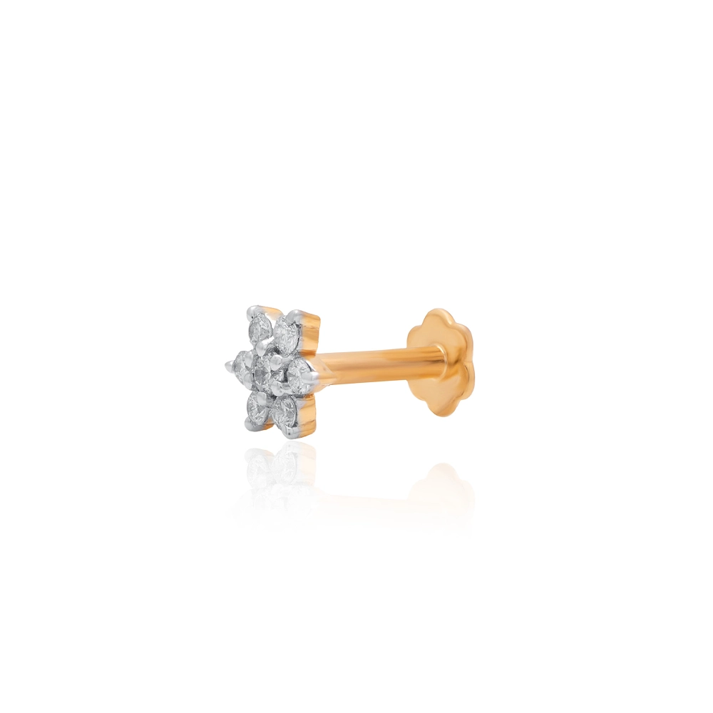 Yellow Gold Nose Pin ANP00071