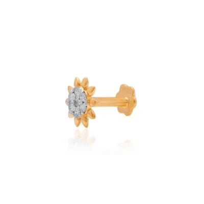 Yellow Gold Nose Pin ANP00073