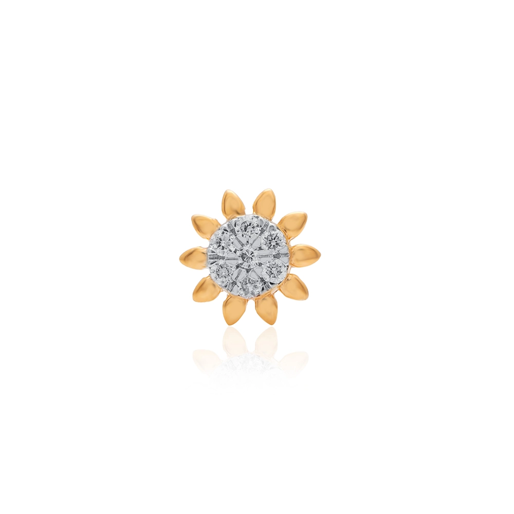 Yellow Gold Nose Pin ANP00073 - Image 2