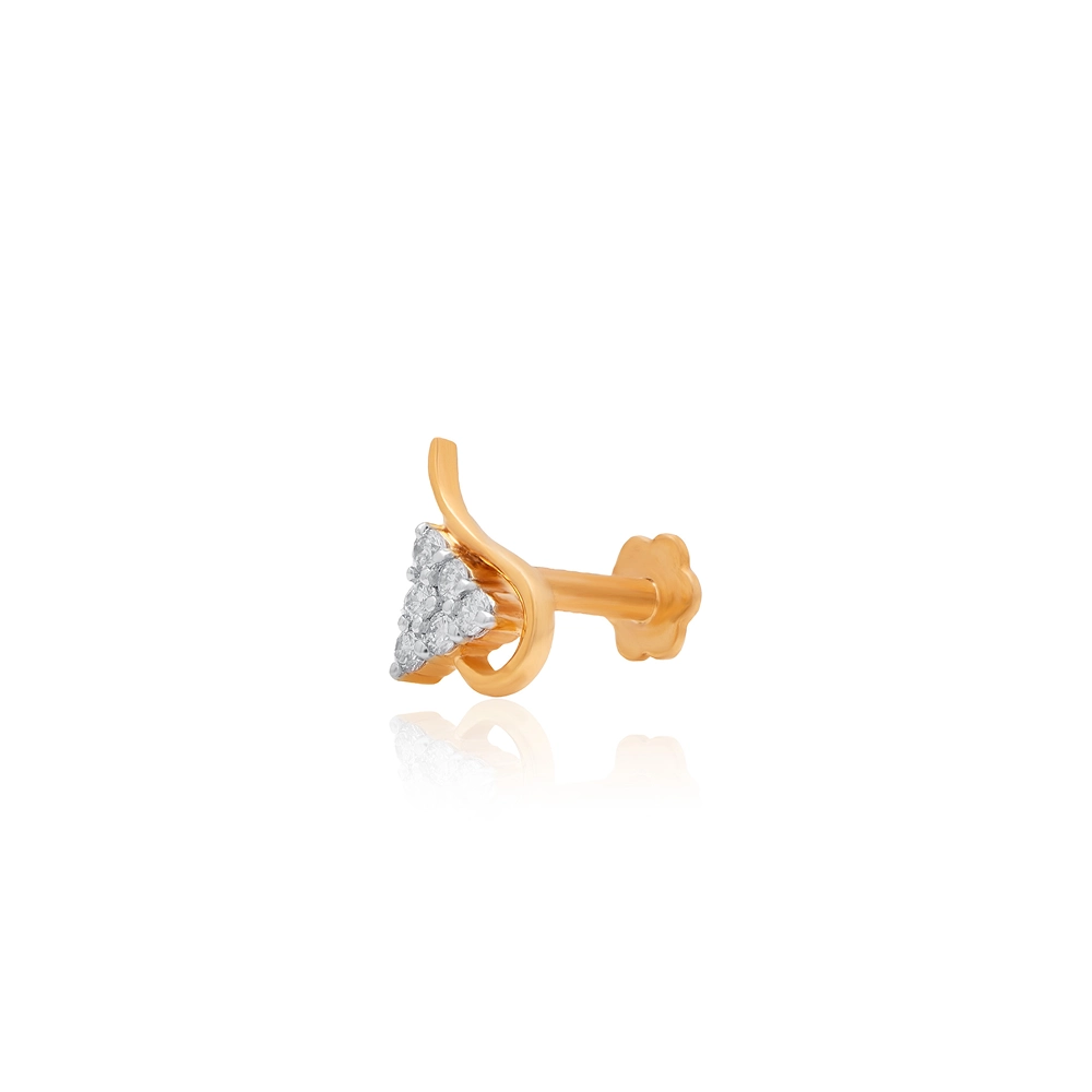 Yellow Gold Nose Pin ANP00074