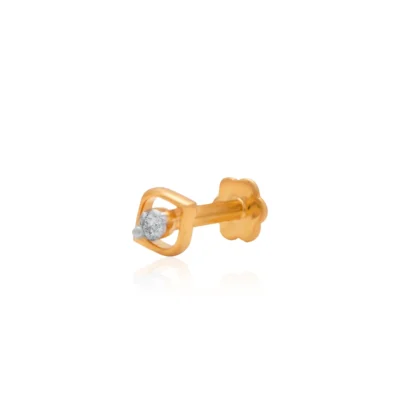 Yellow Gold Nose Pin ANP00077