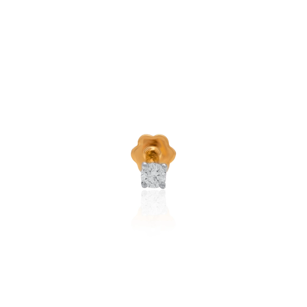 Yellow Gold Nose Pin ANP00084 - Image 2