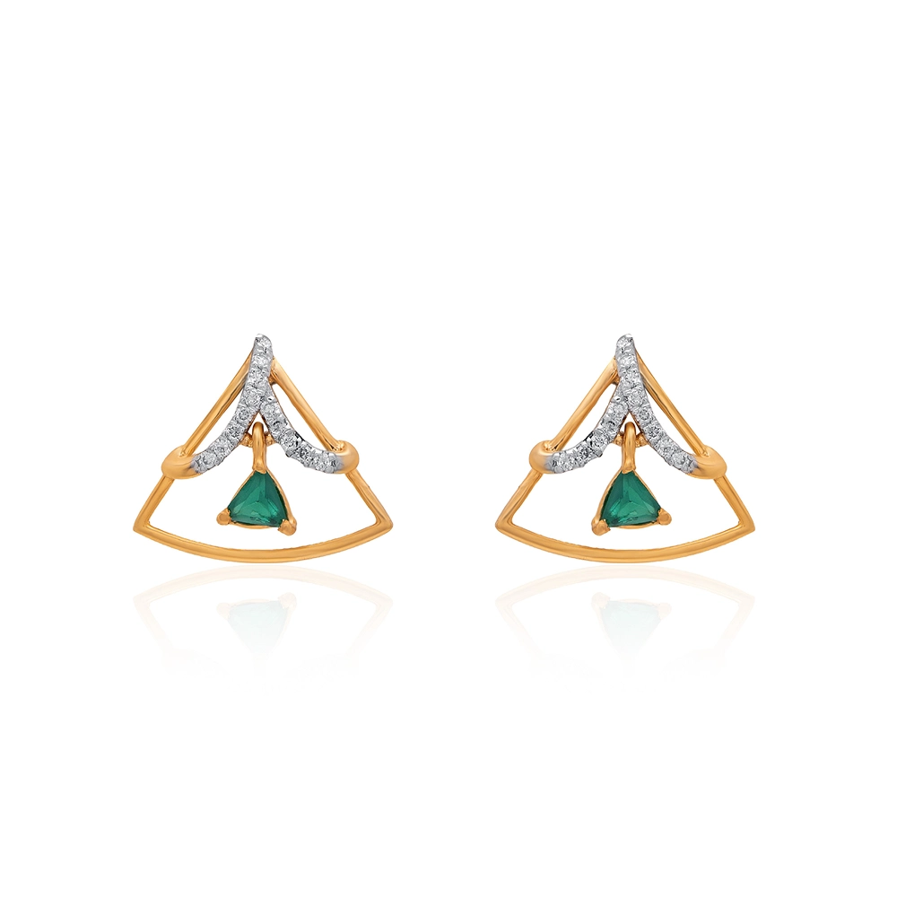 Yellow Gold Earrings APS00404E